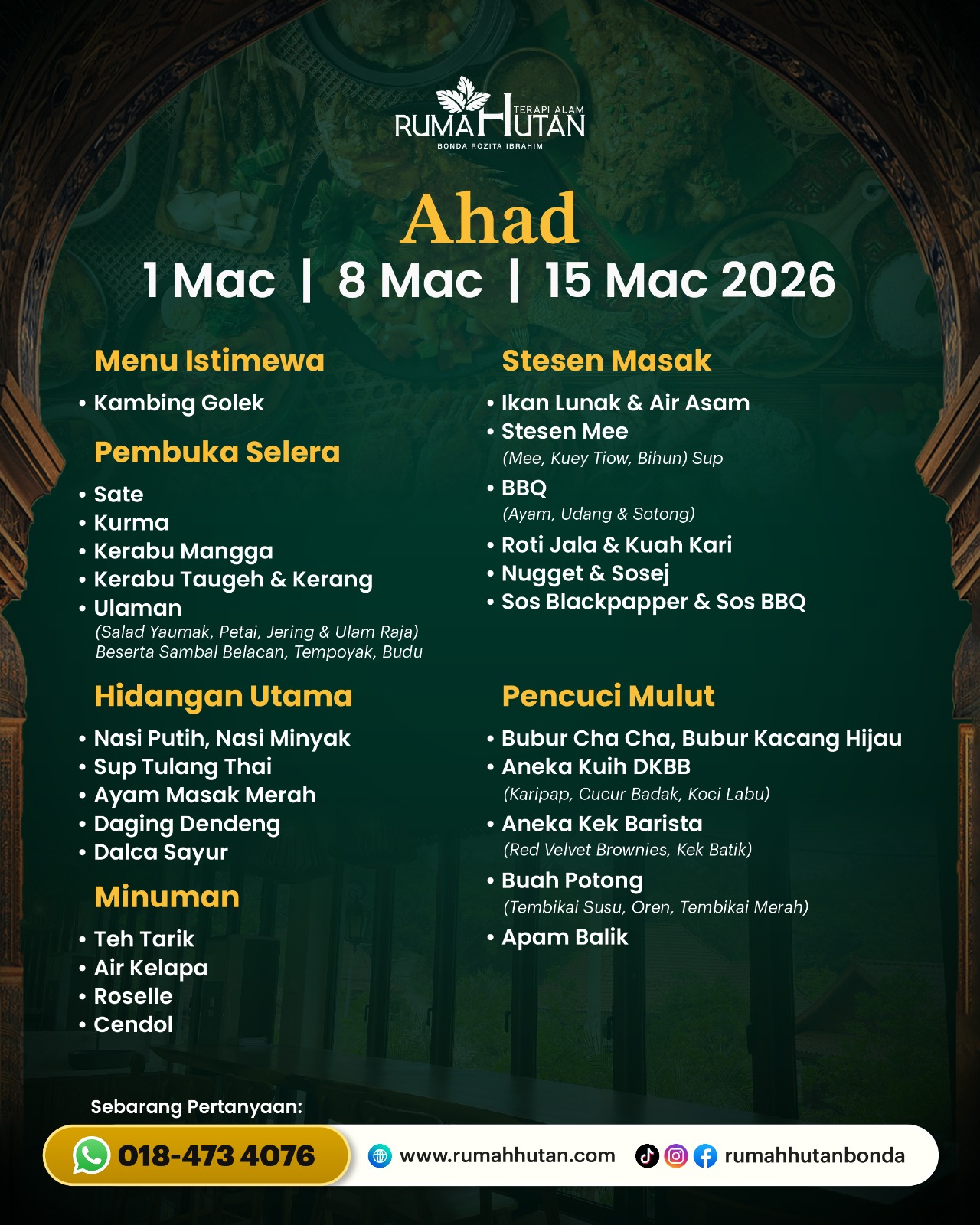 Menu Ahad