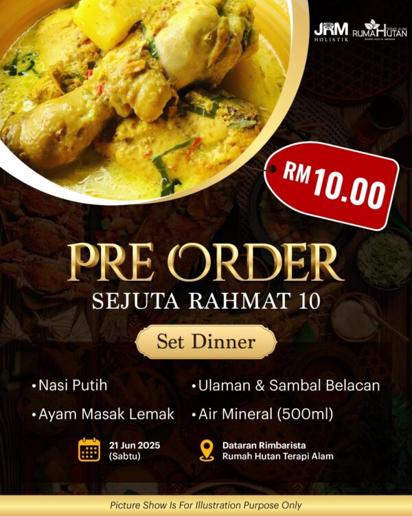 PRE-ORDER-01 : Set Dinner - Makan Malam (Sabtu - 21 JUN 2025)