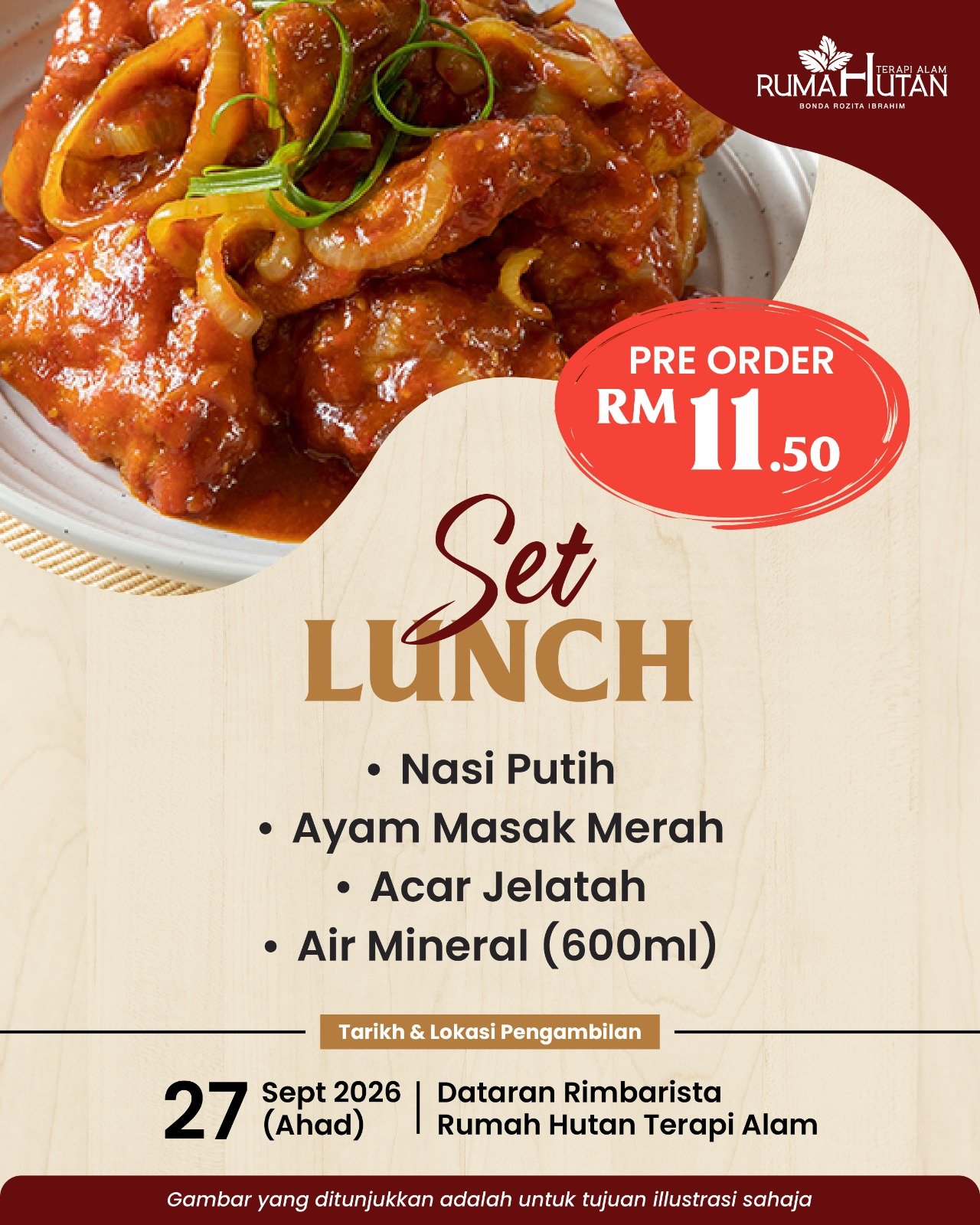 PRE-ORDER-03 : Set Lunch-Makan Tengahari (AHAD - 27 September 2026)