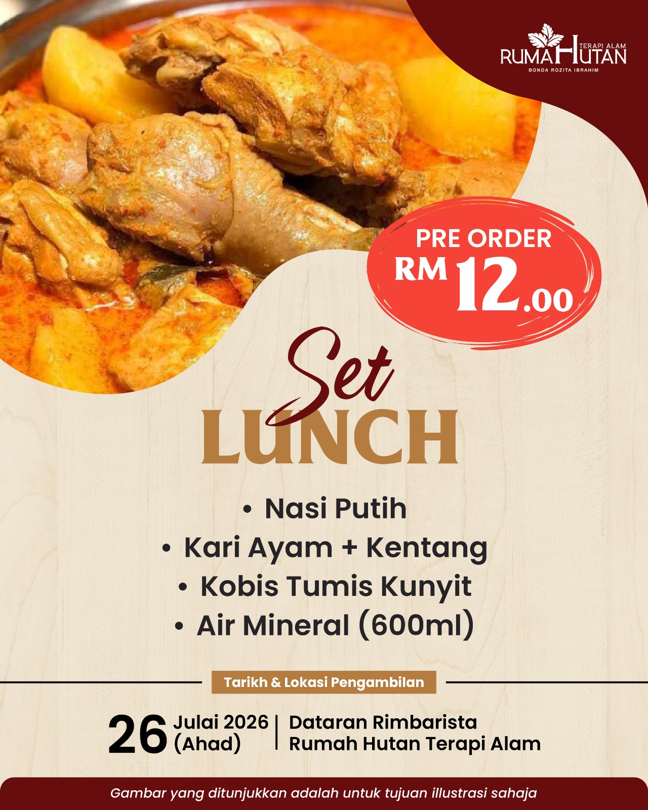 PRE-ORDER-03 : Set Lunch-Makan Tengahari (AHAD - 26 Julai 2026)
