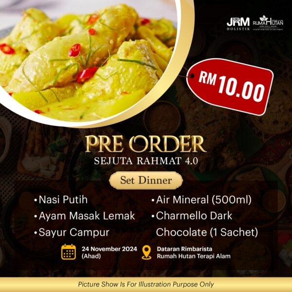 PRE-ORDER : Set Dinner - Makan Malam (Sabtu - 23 November )